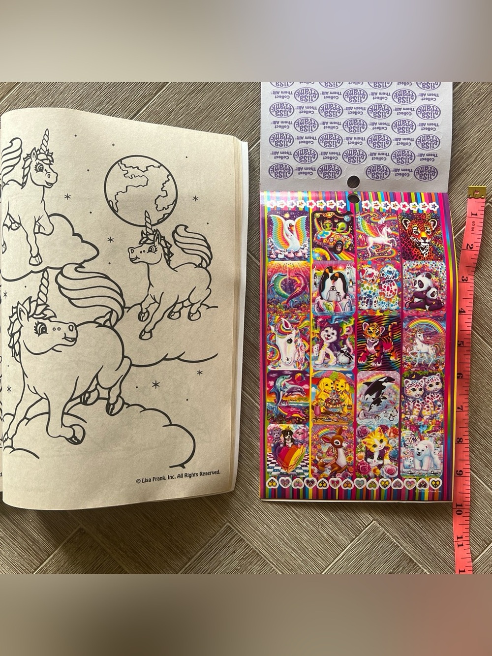 Lisa Frank coloring book and sticker book - Picture 2 of 4
